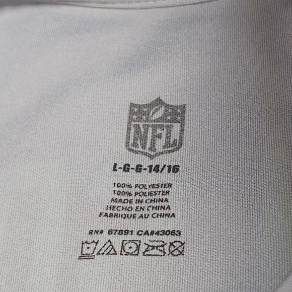 NFL Seattle Seahawks Gray Youth Jersey Sz L #3 Russell Wilson - Picture 4 of 5